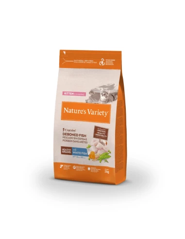 Comida para Gatito NATURES VARIETY Kitten Healthy Grain de Pescado 3kg